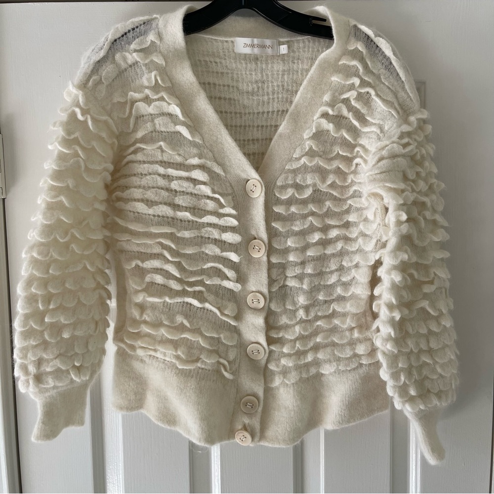 Zimmermann Scalloped Alpaca Blend Cardigan - Picture 7 of 12